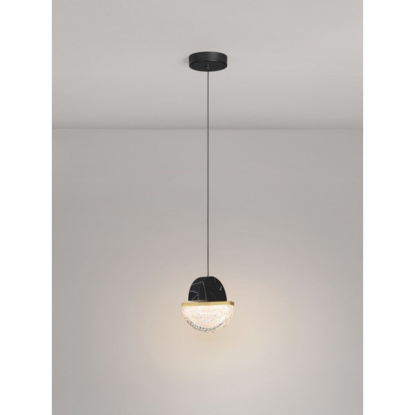 Juodos spalvos iš metalo kabantis šviestuvas LED su pritemdymo funkcija ø 16 cm Dorin – Nova Luce-image-3