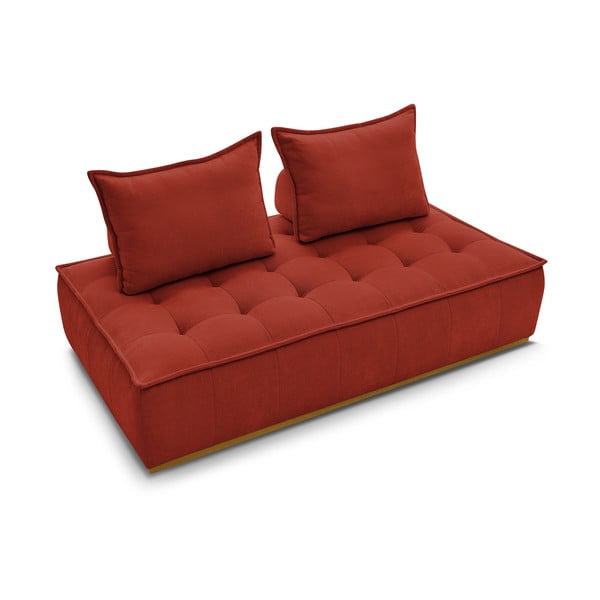 Raudonos plytų spalvos iš šenilinio audinio sofa 175 cm Elisa – Bobochic Paris-image-4