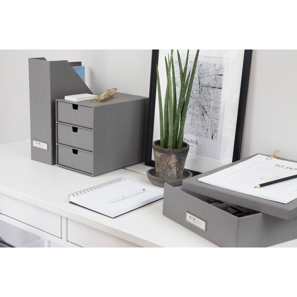 Pilka daiktadėžė su 3 stalčiais Bigso Box of Sweden Ingrid-image-1