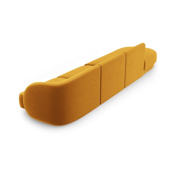Sofa garstyčių spalvos iš velveto 302 cm Miley – Micadoni Home-image-4