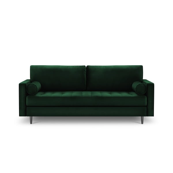 Žalia aksominė sofa Milo Casa Santo, 219 cm