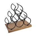 Iš medžio/iš metalo vyno stovas butelių skaičius 6 Black – Orion
