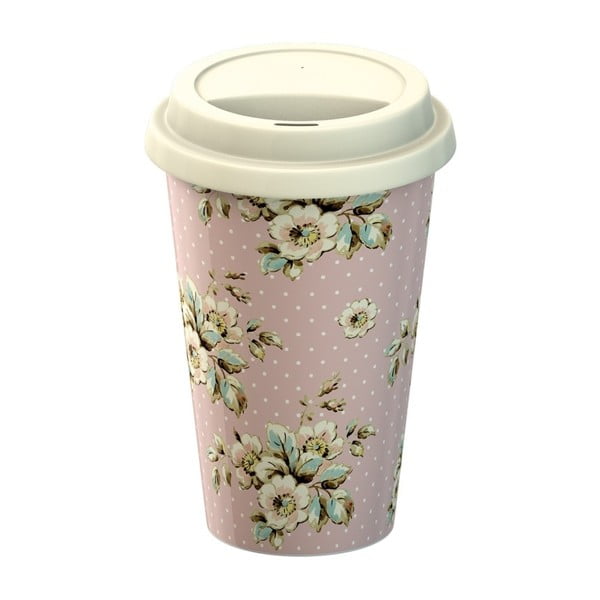Porcelianinis kelioninis puodelis "Creative Tops Cottage Flowers", 260 ml