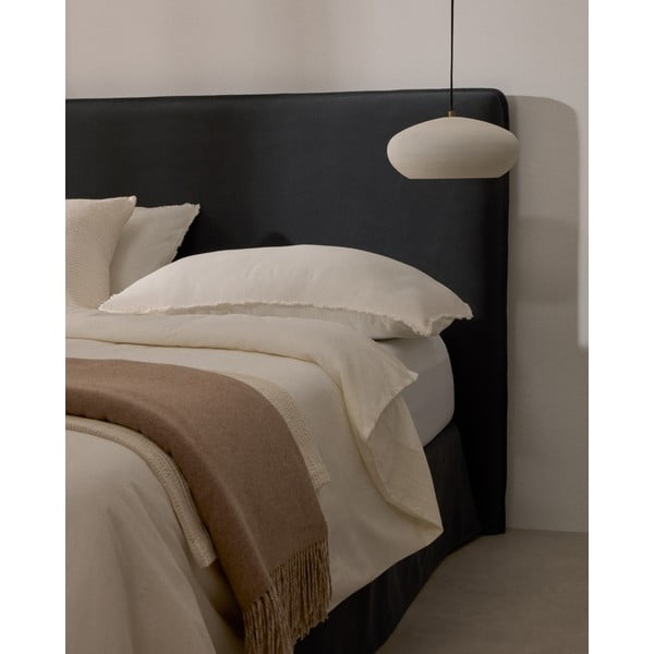 Antracito spalvos iš audinio galvūgalis 180x118 cm Jaira – Kave Home-image-2