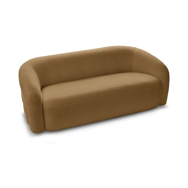 Garstyčių spalvos sofa iš boucle 193 cm Elina – Bobochic Paris-image-3