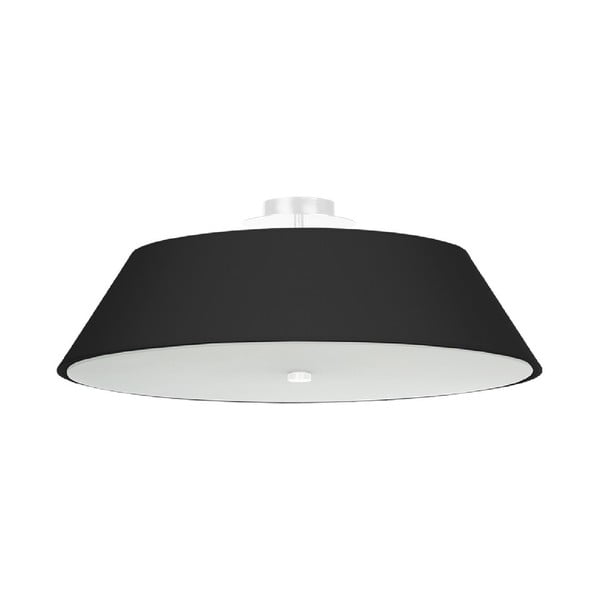 Juodas lubinis šviestuvas su stikliniu gaubtu ø 60 cm Hektor - Nice Lamps