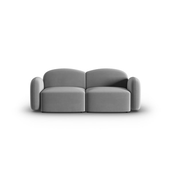 Sofa pilkos spalvos iš velveto 194 cm Blair – Micadoni Home