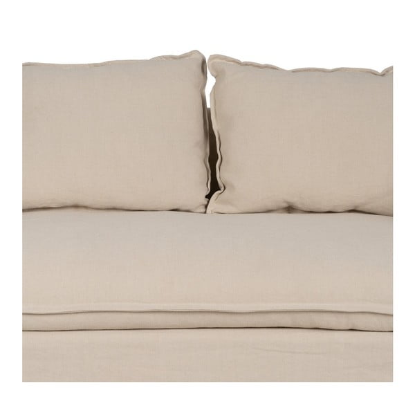 Kreminės spalvos iš lino sofa 160 cm – Ixia-image-4
