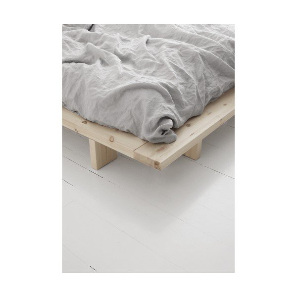 Pušies medienos dvigulė lova su čiužiniu Karup Design Japan Comfort Mat Black/Black, 140 x 200 cm-image-4