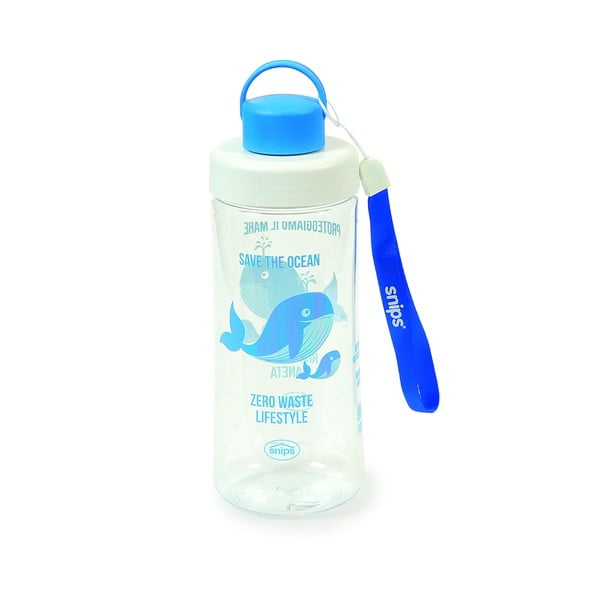 Mėlynas vandens buteliukas Snips Whale, 500 ml