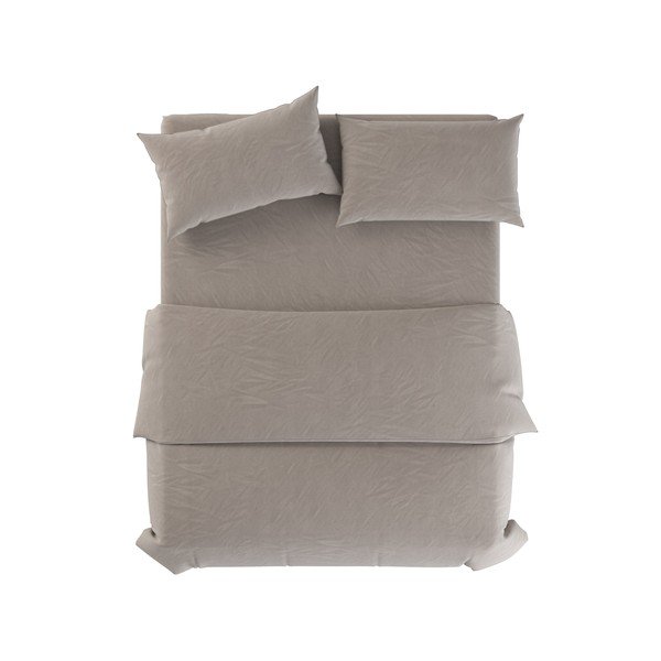 Šviesiai pilkos spalvos/taupe spalvos iš lino dvigulė patalynė 200x200 cm Natural – Native Natural