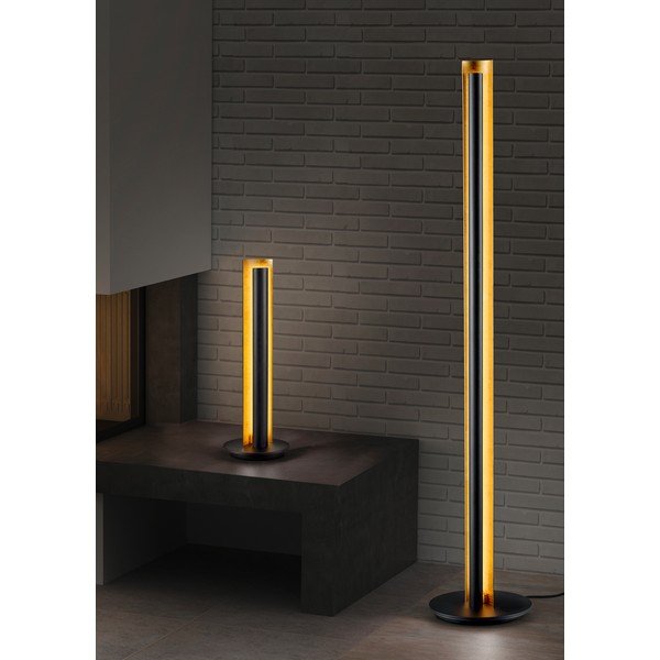 Juodos spalvos pastatomas šviestuvas LED su pritemdymo funkcija (aukštis 142,5 cm) Texel – Trio-image-3