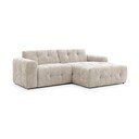 Smėlio spalvos kampinė sofa (su dešiniuoju kampu/su gultu) Melva – Ropez