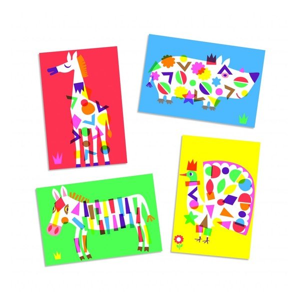 "Djeco" dailės rinkinys "Spalvotos figūros-image-2