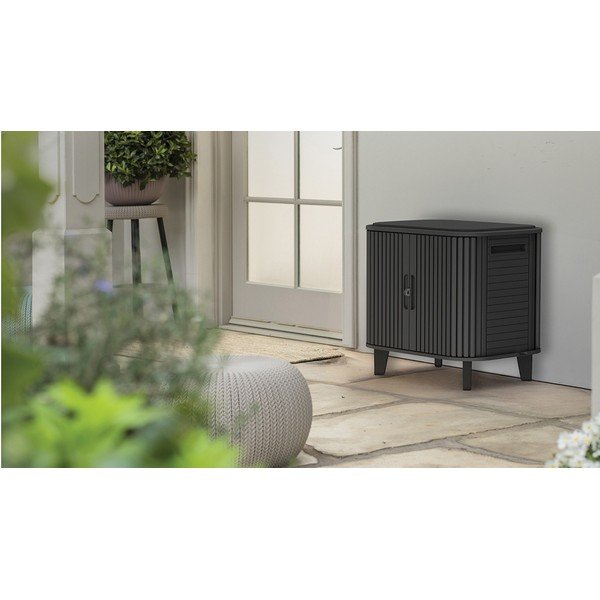 Pilkos spalvos iš plastiko sodo daiktadėžė Velo – Keter-image-1