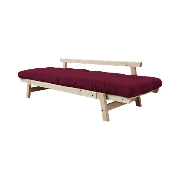 Išlankstoma sofa Karup Design Step Natural Clear/Light Bordeaux-image-4