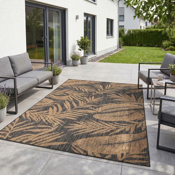 Juodos spalvos/rudos spalvos lauko ir vidaus kilimas 120x170 cm Mira 1451 – Ayyildiz Carpets-image-1