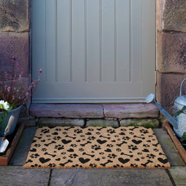 Iš kokoso pluošto grindų kilimėlis 40x60 cm Paws and Bones – Artsy Doormats-image-3