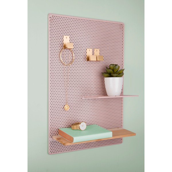 PT LIVING Šviesiai rožinė metalinė skelbimų lenta, 34,5 x 52,5 cm-image-1