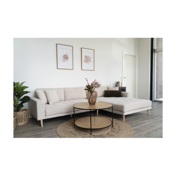 Kampinė sofa smėlio spalvos (su dešiniuoju kampu) Lido – House Nordic-image-3