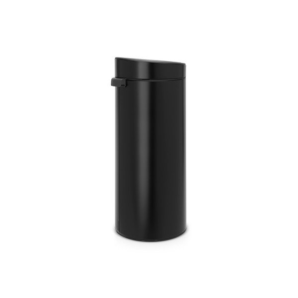 Matinės juodos spalvos iš plieno galima atidaryti palietus šiukšliadėžė 30 l Touch Bin – Brabantia-image-3
