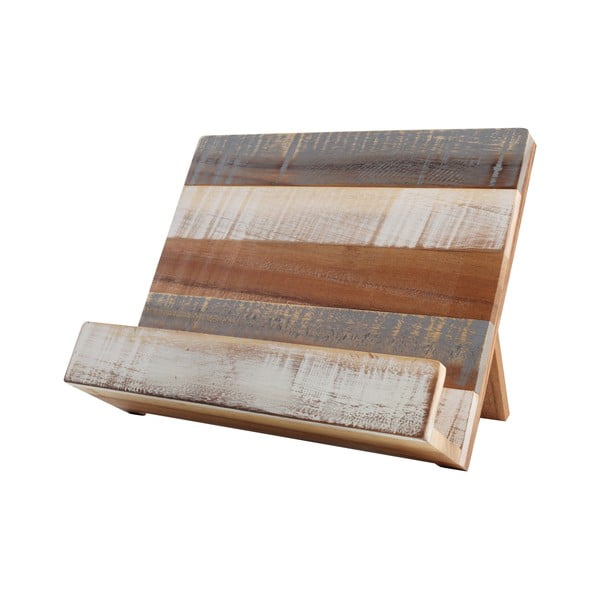 Spalvingas "T&G Woodware Drift" akacijos medienos kulinarijos knygų stovas