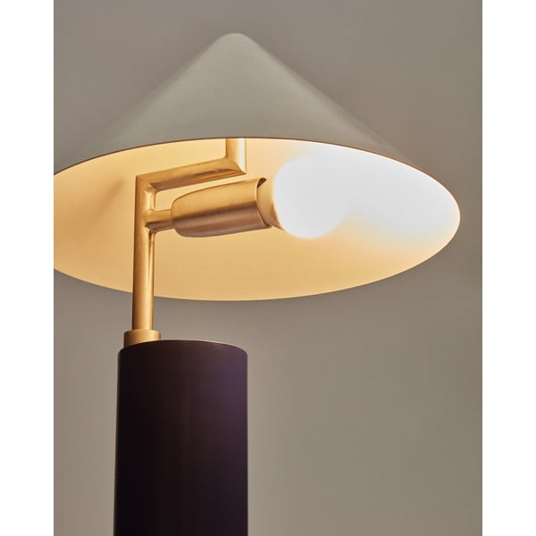 Tamsiai mėlynos spalvos stalinis šviestuvas (aukštis 42 cm) su metaliniu gaubtu Shiva – Kave Home-image-4