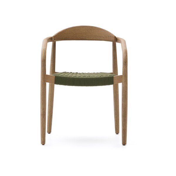 Žalios spalvos/natūralios spalvos medžio masyvo valgomojo kėdė Nina – Kave Home-image-2