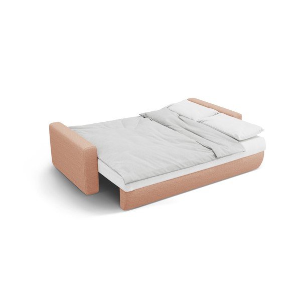 Rožinės spalvos sulankstoma/su sandėliavimo vieta sofa 238 cm Belfast – Cosmopolitan Design-image-3