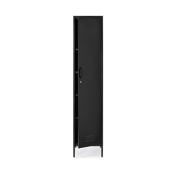 Juodos spalvos iš metalo su užraktu spintelė 38x185x46 cm Cambridge – Yes Everyday-image-3