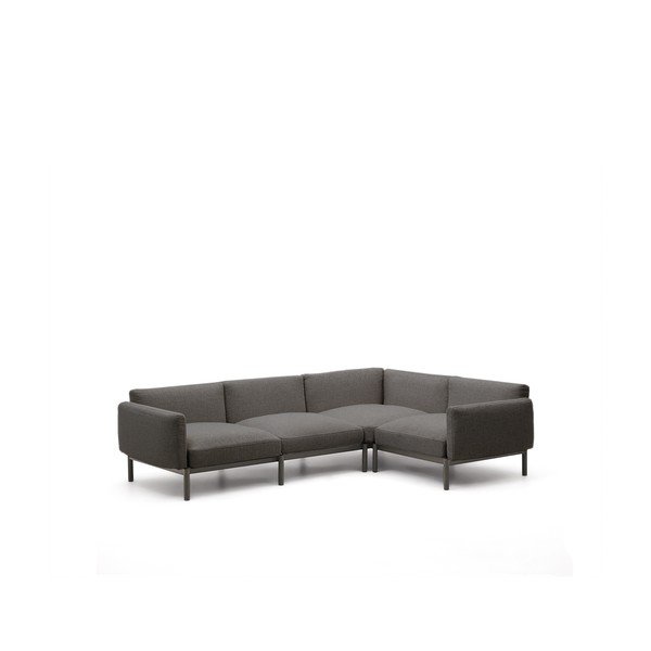 Tamsiai pilkos spalvos sodo modulinė sofa 292 cm Sorells – Kave Home-image-4