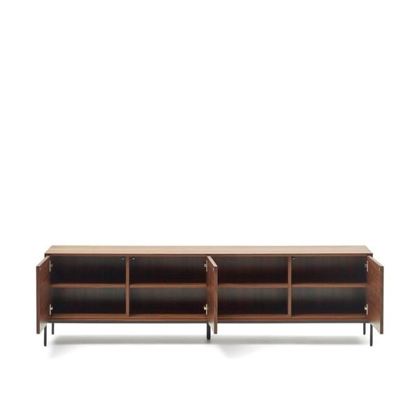 TV spintelė natūralios spalvos iš riešutmedžio 195x55 cm Vedrana – Kave Home-image-2