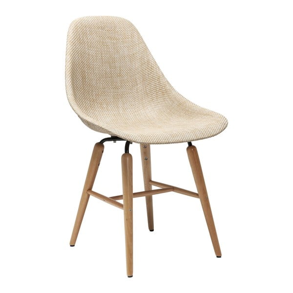 4 smėlio spalvos valgomojo kėdžių rinkinys Kare Design Forum Wood