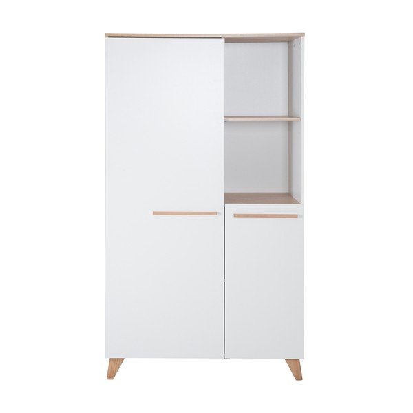 Vaikiška spinta baltos spalvos iš ąžuolo 52x180x180 cm Léon – Roba