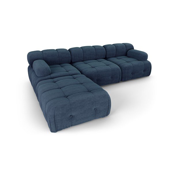 Kampinė sofa tamsiai mėlynos spalvos Ferento – Cosmopolitan Design-image-4