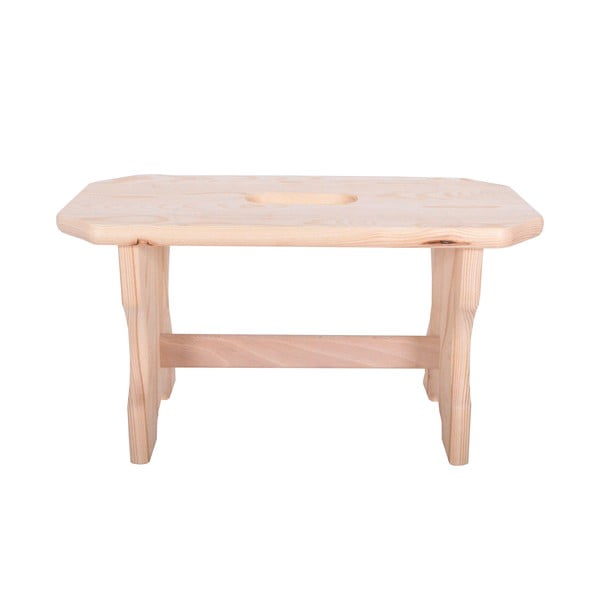 Iš pušies masyvo taburetė natūralios spalvos Forte – Rojaplast