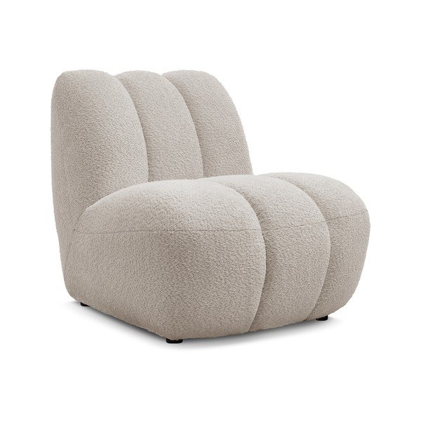 Smėlio spalvos iš boucle krėslas Janissaire – Bobochic Paris