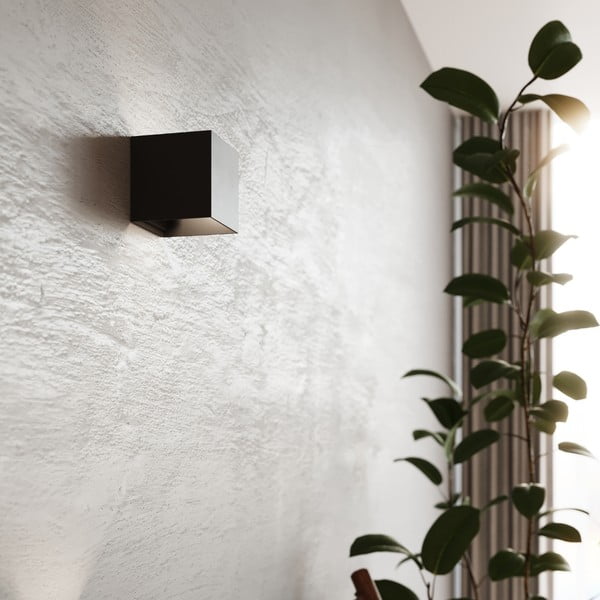 Sieninė lempa juodos spalvos LED Pinio – Sollux-image-1