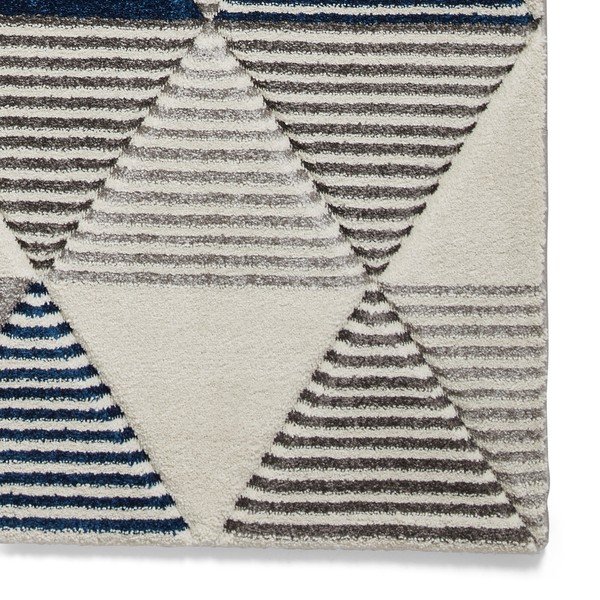 Mėlynos ir pilkos spalvos kilimas Think Rugs Brooklyn Geo, 160 x 220 cm-image-4