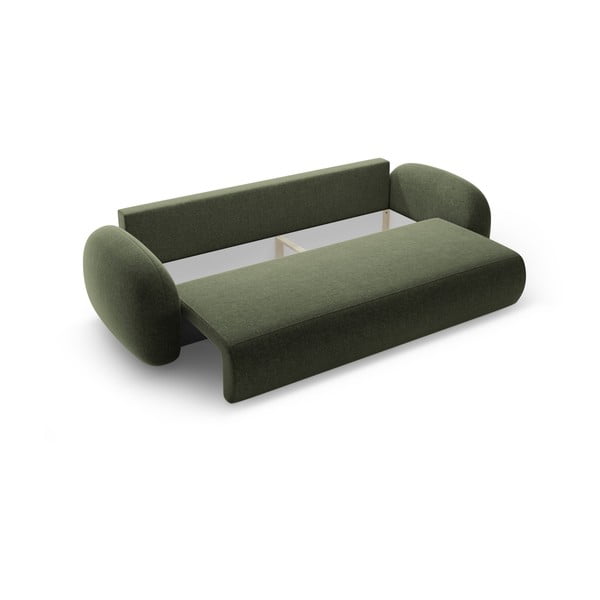 Žalios spalvos iš šenilinio audinio sulankstoma/su sandėliavimo vieta sofa 262 cm Tonale – Cosmopolitan Design-image-3