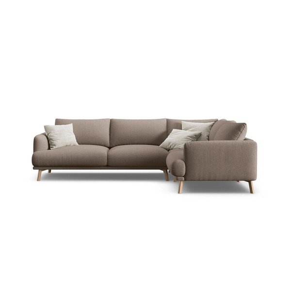 Taupe spalvos kampinė sofa (su dešiniuoju kampu/su gultu) Naomi – Micadoni -image-3