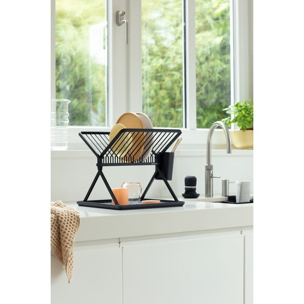 Iš metalo dviejų aukštų kiaurasamtis tamsiai pilkos spalvos 37x33 cm – Brabantia-image-1