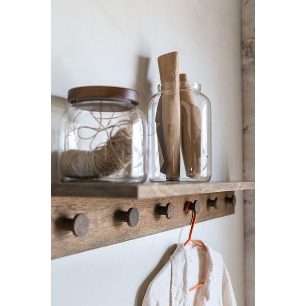 Iš ąžuolo masyvo sieninė lentyna rudos spalvos su lentyna 90 cm Showcase – Mette Ditmer Denmark-image-4