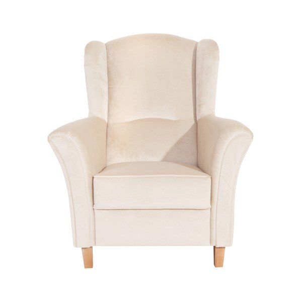 Kreminės spalvos fotelis Max Winzer Agnetha Suede-image-1