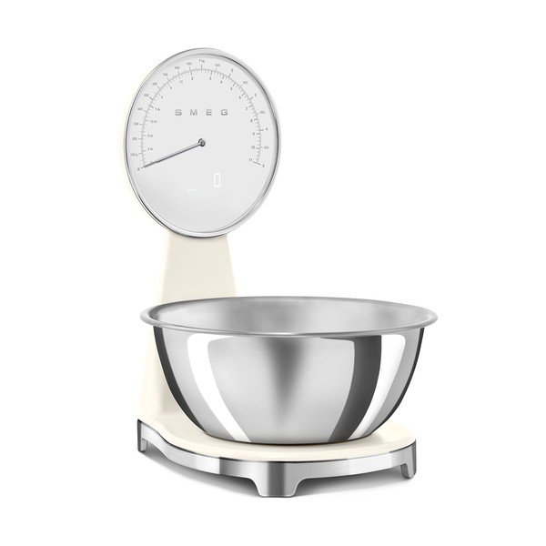 Kreminės spalvos iš plastiko skaitmeninė virtuvinės svarstyklės – SMEG-image-4