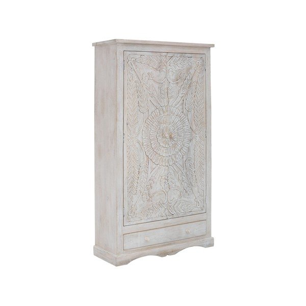 Iš mango masyvo drabužių spinta baltos spalvos 100x175 cm Rana – Støraa-image-1