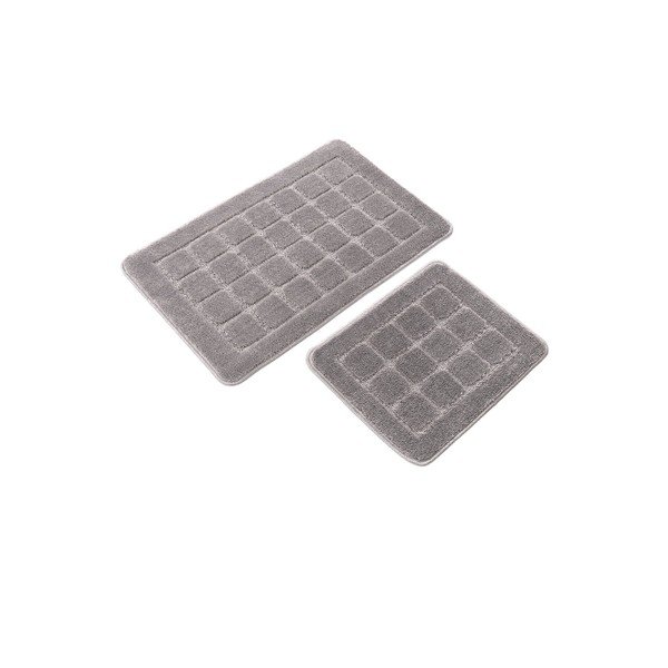 Pilkos spalvos vonios kilimėliai 2 vnt. 50x80 cm Kareli – Foutastic