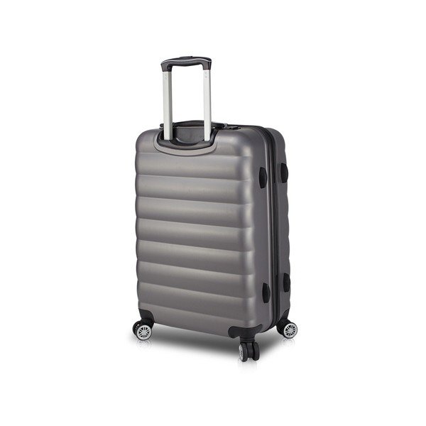 Pilkas kelioninis lagaminas ant ratukų su USB jungtimi My Valice COLORS RESSNO Medium Suitcase