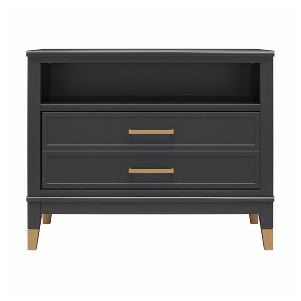 Naktinis staliukas juodos spalvos Westerleigh – CosmoLiving by Cosmopolitan