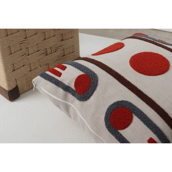 Iš lino dekoratyvinis pagalvės užvalkalas 43x43 cm Geometrik – Mioli Decor-image-4